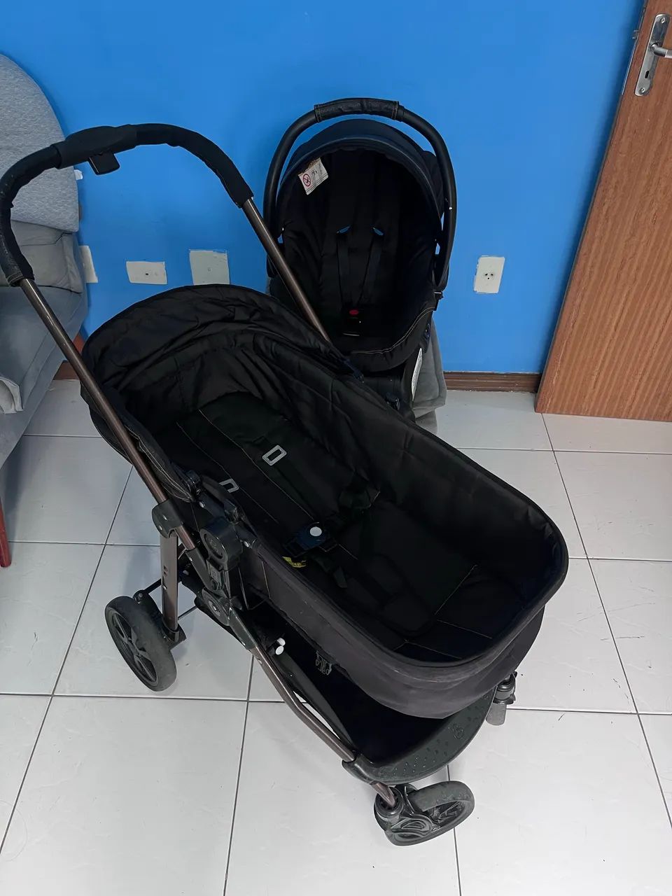 Carrinho de bebê 3 em 1 Galzerano - Foto 3