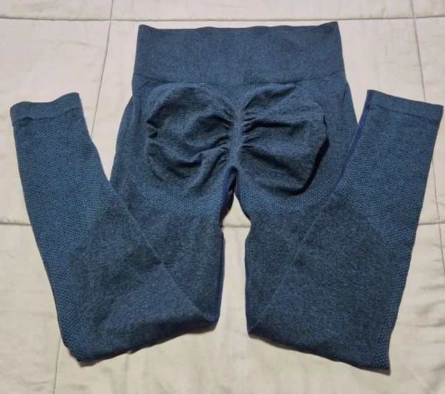 Calça Legging Sem Costura - AZUL - Foto 3