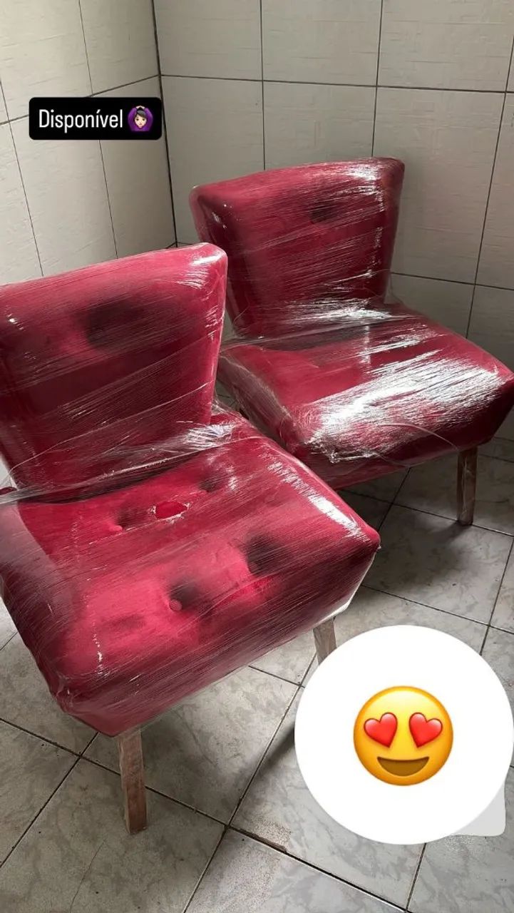 Poltronas em veludo 