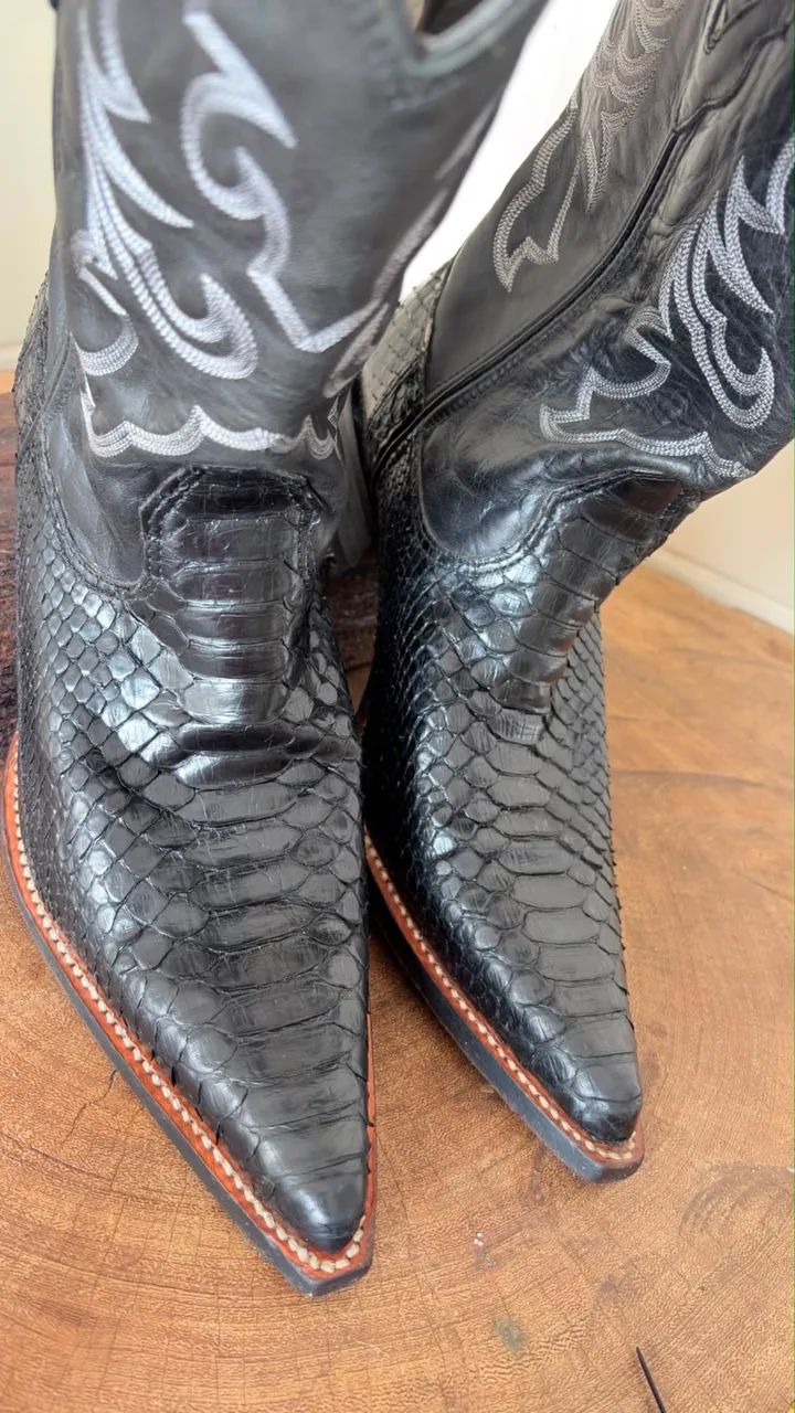 Bota de couro de cobra  - Foto 2