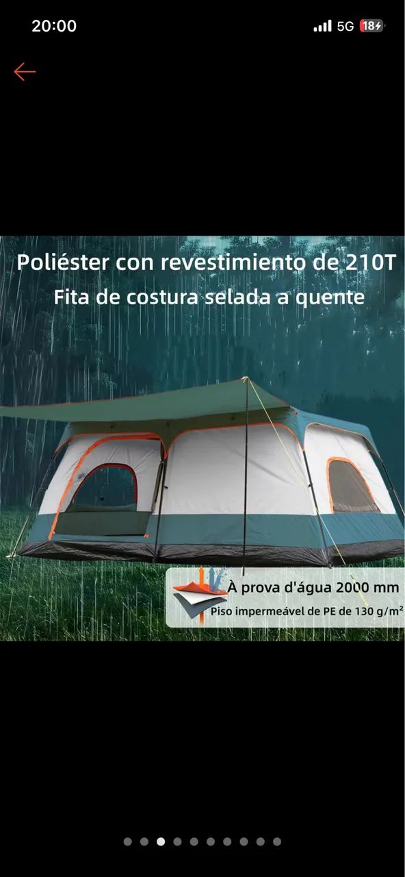 Barraca Joyfox Camping Acampamento 4-6 Pessoas Impermeavel