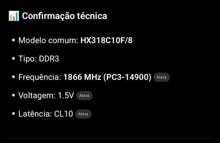HyperX Fury 32GB 1666Mhz DDR3 - Foto 2