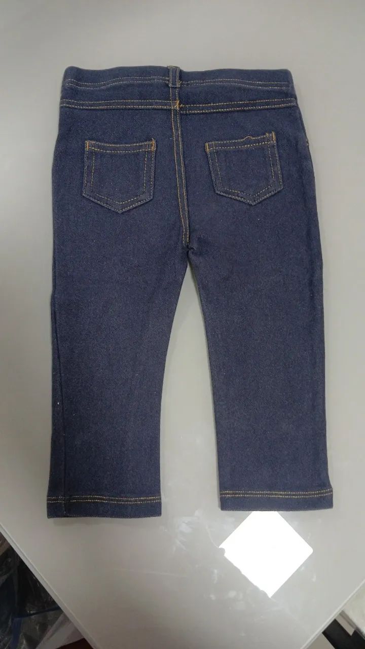 Calça  bebê infantil imitando jeans - Foto 2