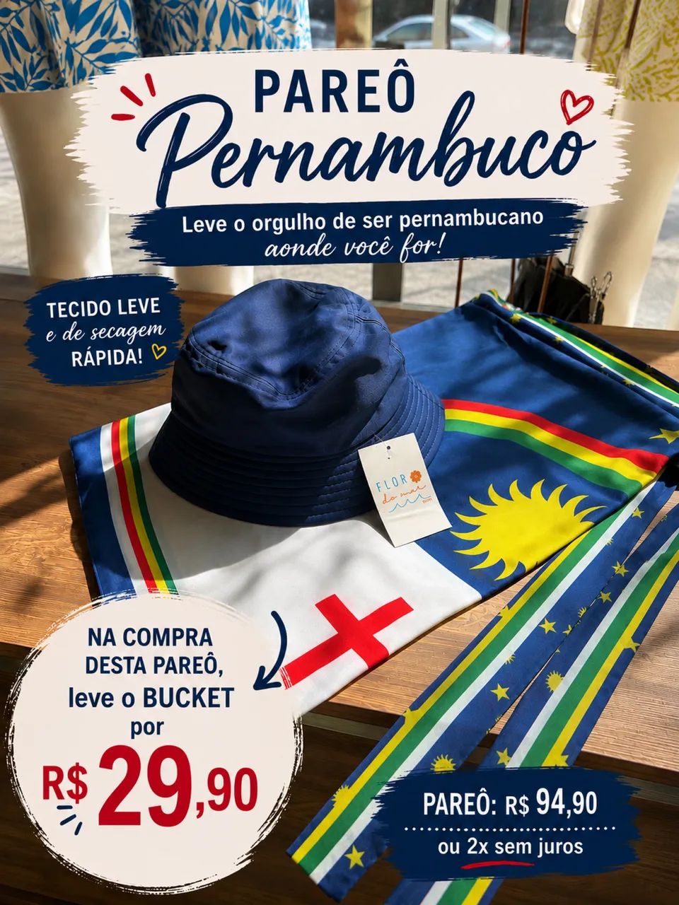 Pareô Pernambuco + Bucket - Foto 3