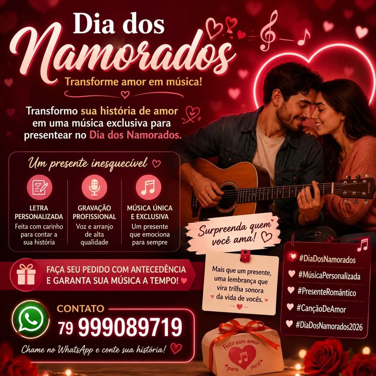 FAÇO MÚSICAS ESPECIAIS PERSONALIZADAS
