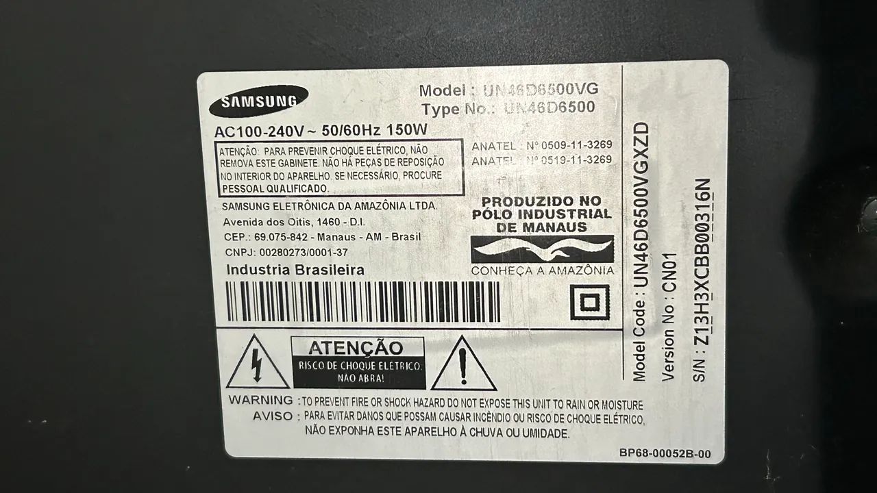 Tv para conserto Samsung 46 polegadas  - Foto 2