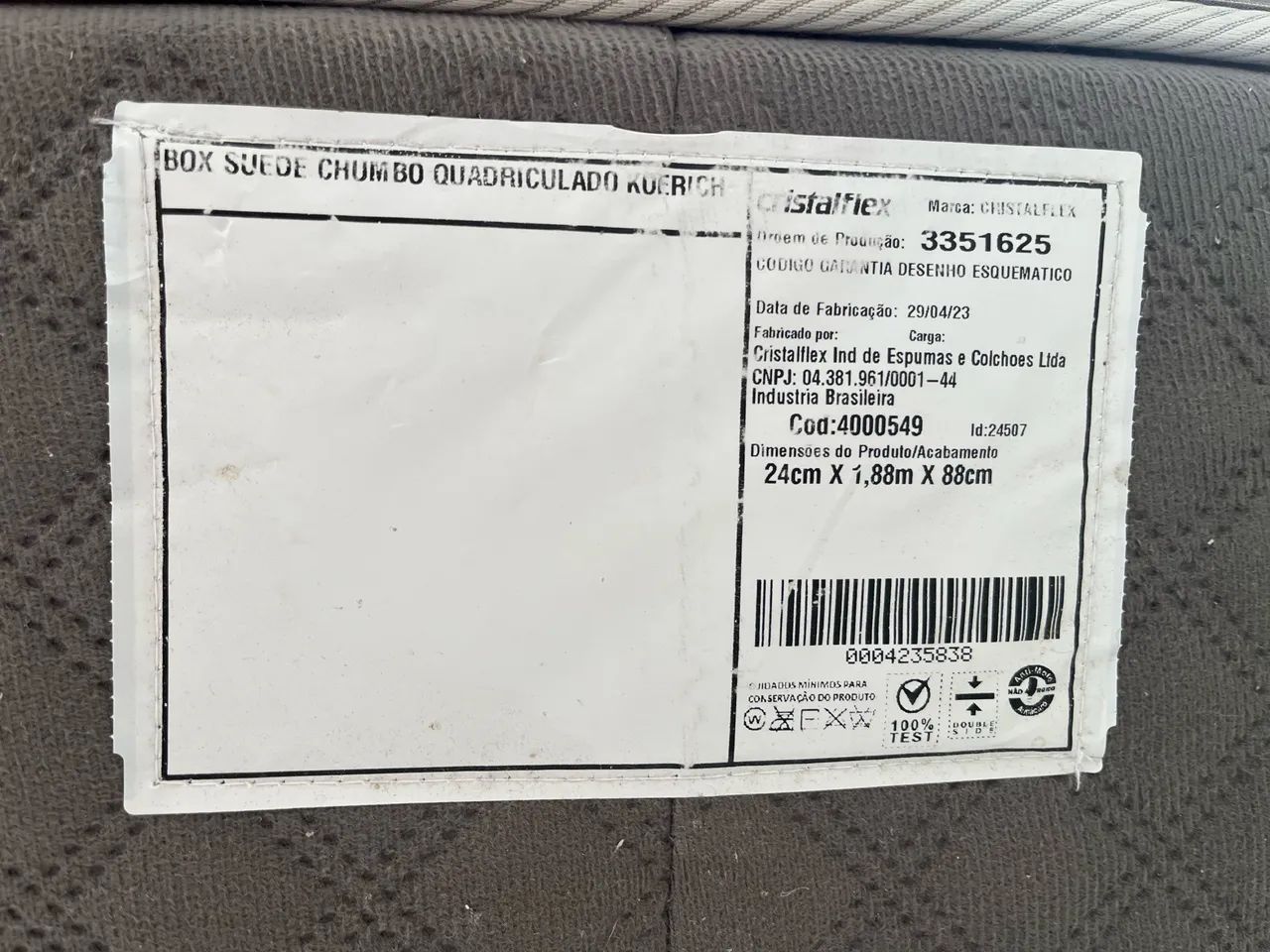 Colchão Herval + Cama Box Cristalflex com 6 pés (Koerich) - Foto 3