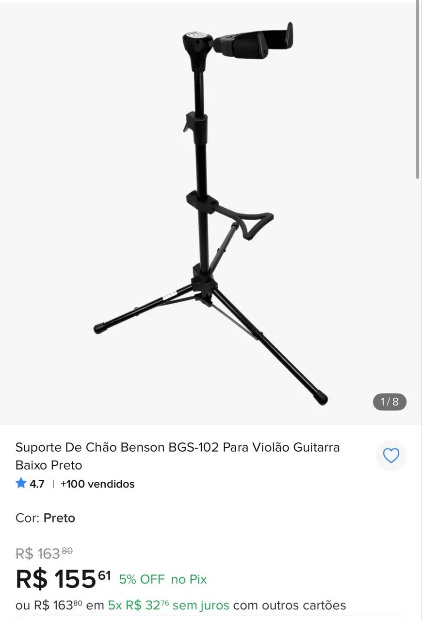Suporte de violão, guitarra e baixo - Foto 2