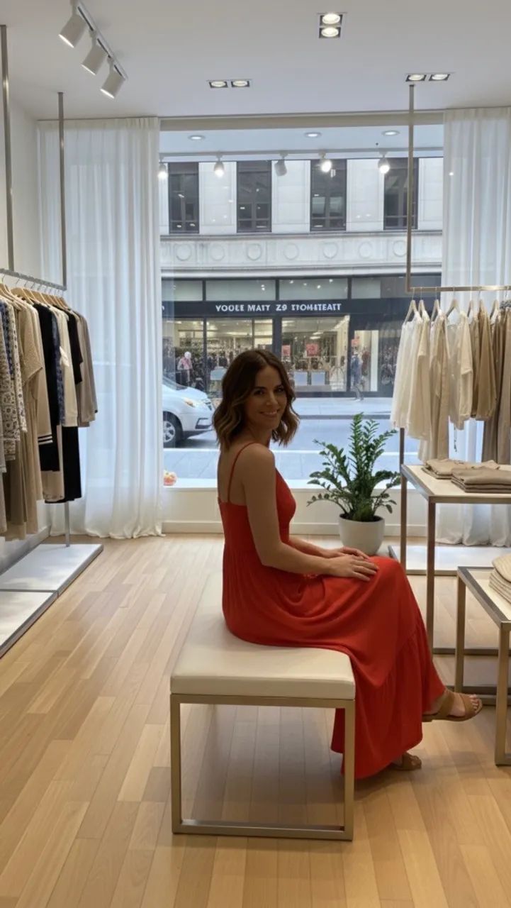 Vestido longo alças finas vermelho - Foto 2