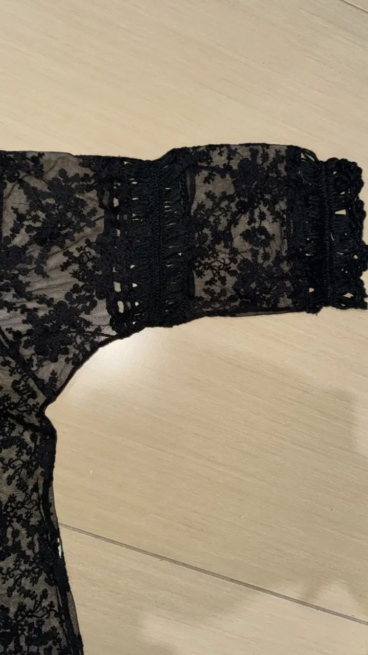 boho feminino preto com barras de franja - Foto 2