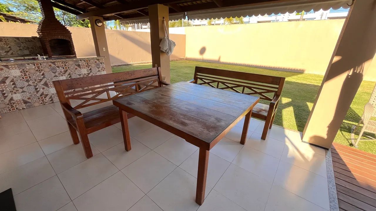 Mesa 2 bancos de 3 lugares  - Foto 3