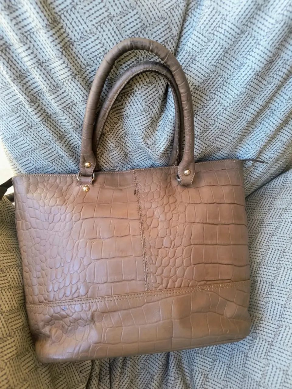 Bolsa caramelo de couro legítimo (Mr. Cat) - Foto 3