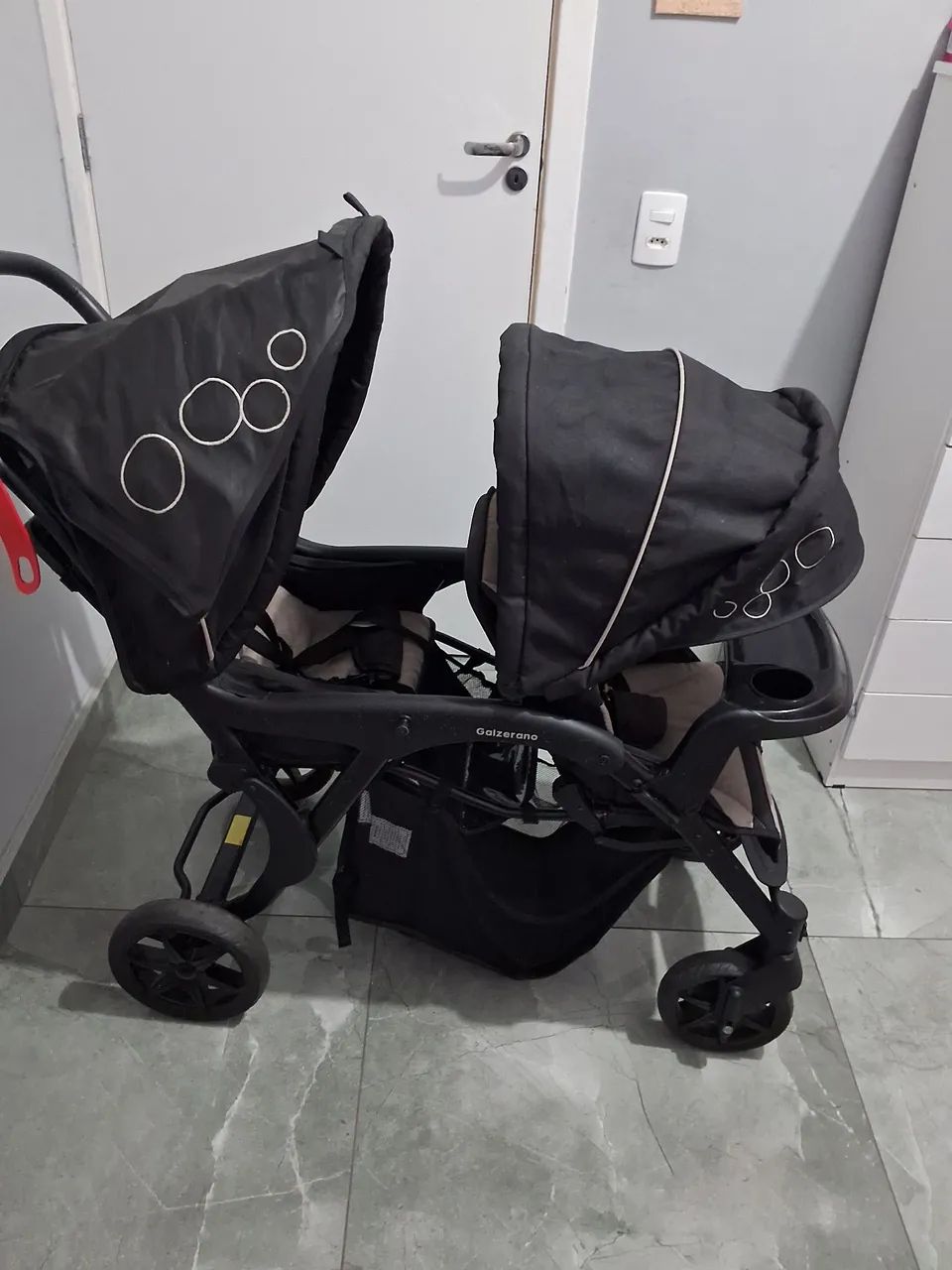 Carrinho de bebê para gêmeos Galzerano  - Foto 2