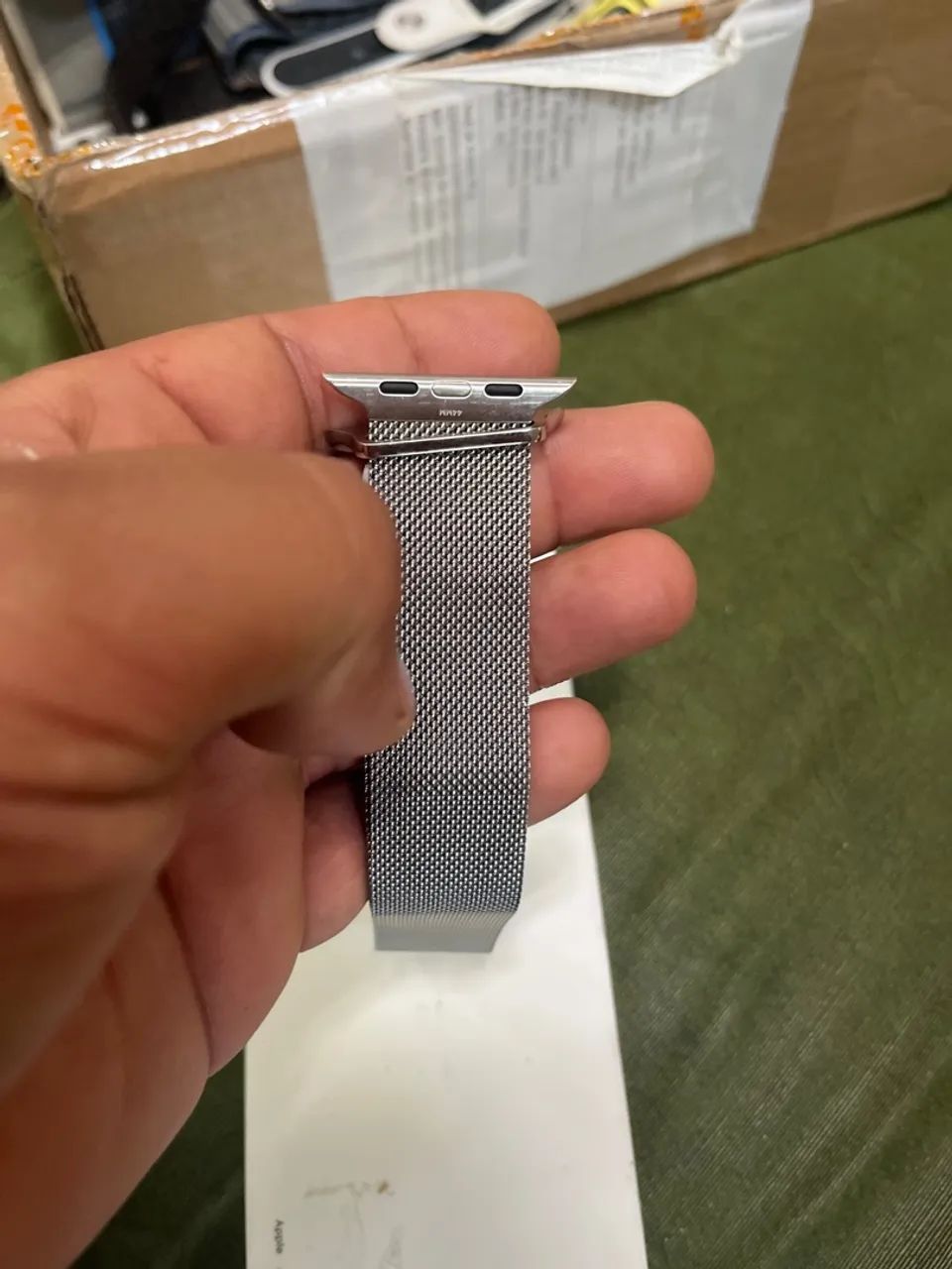 Pulseira Apple Watch milanês 45mm prata  - Foto 2