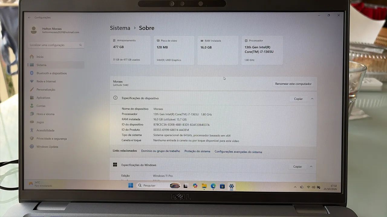 Notebook Dell Latitude 5440 512 gb 16 ram - Foto 5