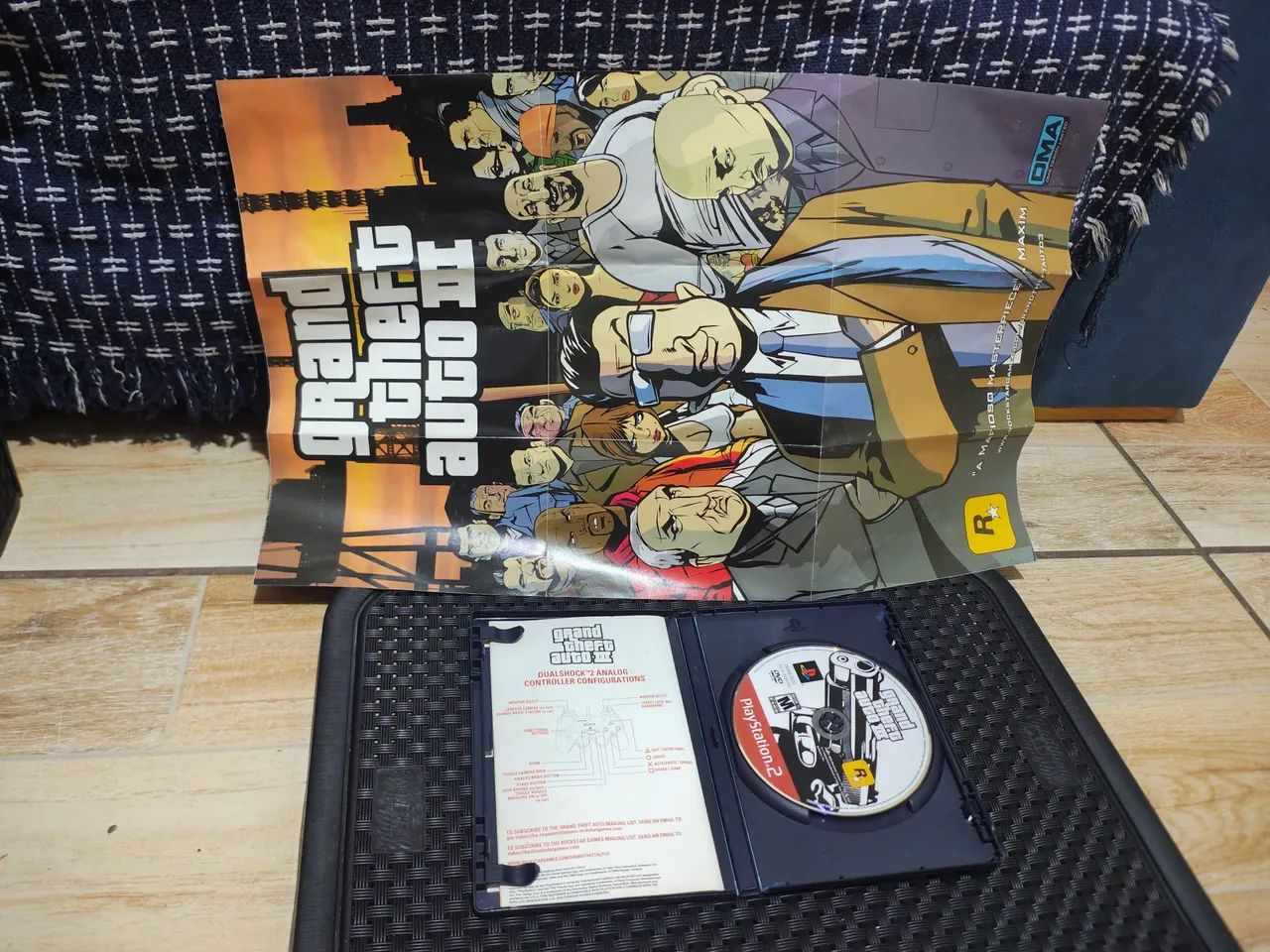 GTA III original para PS2. Com mapa e poster. - Foto 4