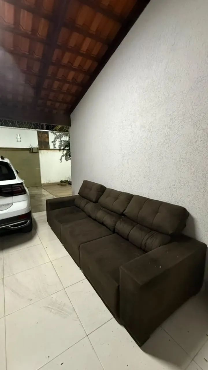 Sofá retrátil reclinável 3 metros em bom estado. - Foto 2