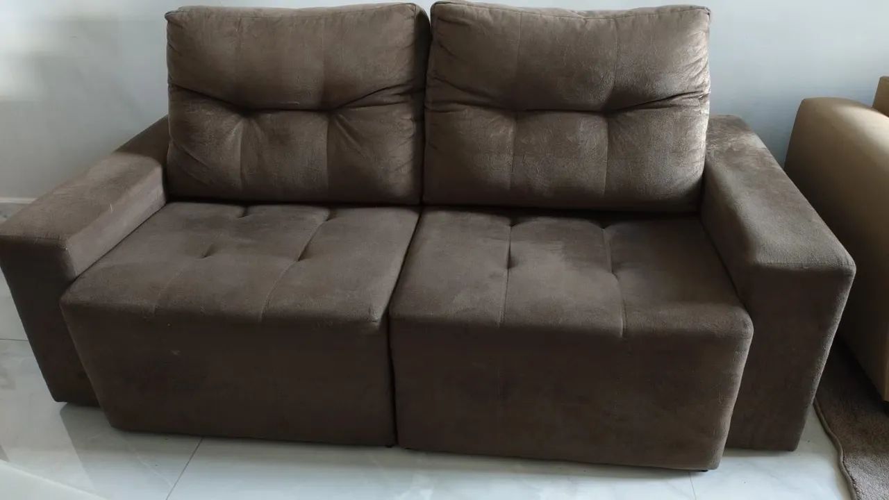 Sofá de 3 lugares de Suede - Foto 3