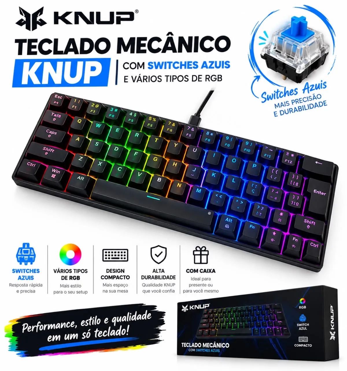 Teclado mecânico 60%