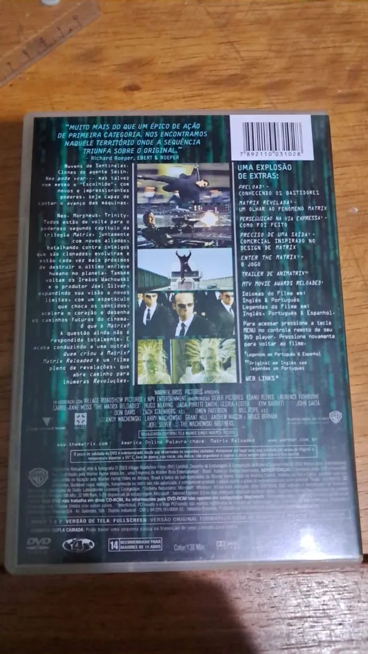 DVD duplo Matrix Reloaded - Foto 2