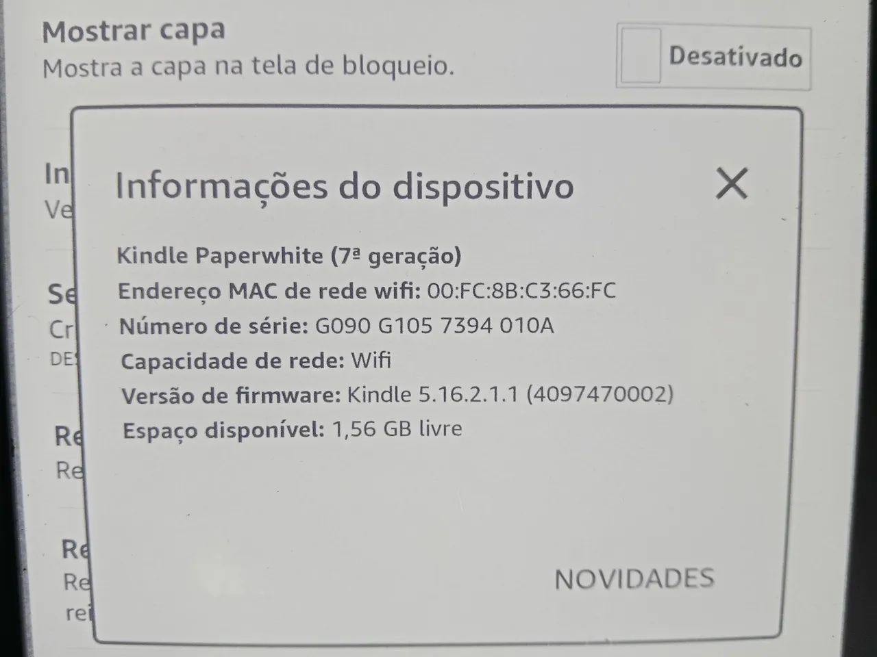 Desapego KindlePaperwhite + capa + 700 livros - Foto 2