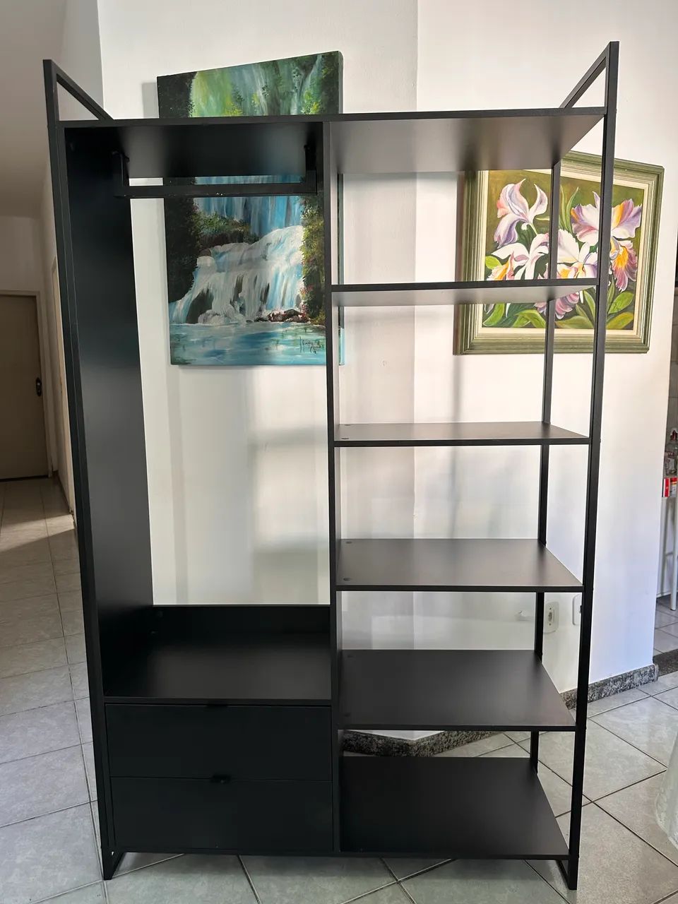 Guarda-Roupa Solteiro : Cor Preto - Foto 3