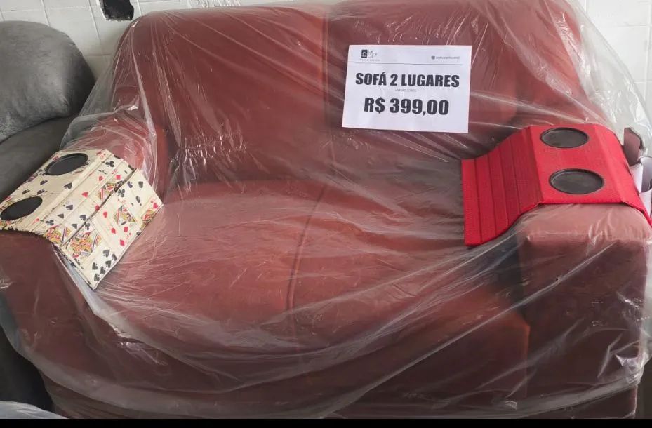 Sofá 2 lugares 1,40 larg terracota mostruário loja - Foto 2