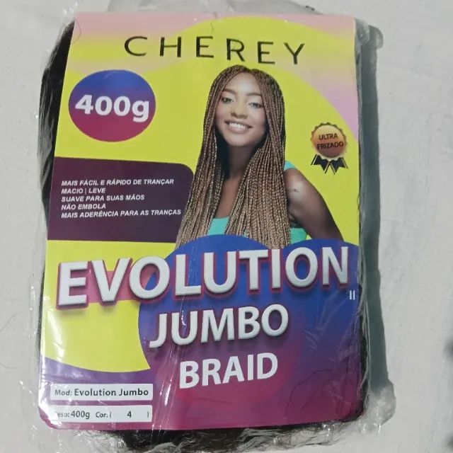 Kit com 2 Jumbo para tranças Cherey e um pacote de cachos Nina Softex - Foto 5