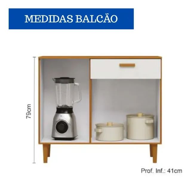 Armário de Cozinha Compacto kit com 2 Peças - Foto 3