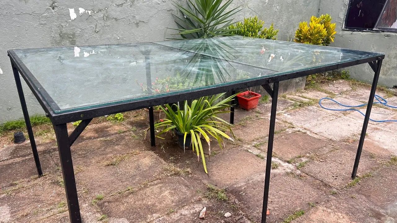 Mesa de vidro grande - Foto 3