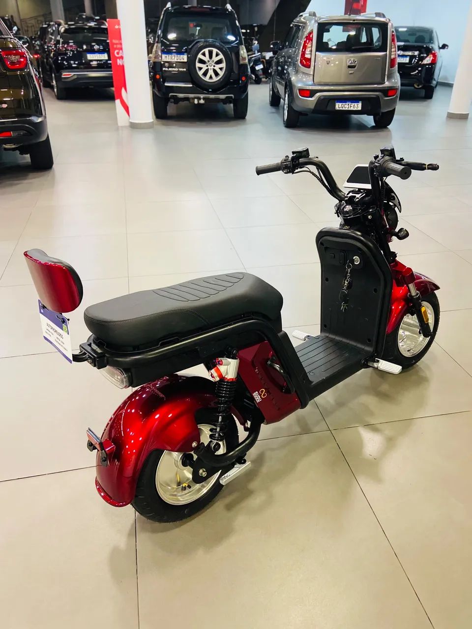 Scooter eletrica A12 Sudu vermelha  - Foto 3