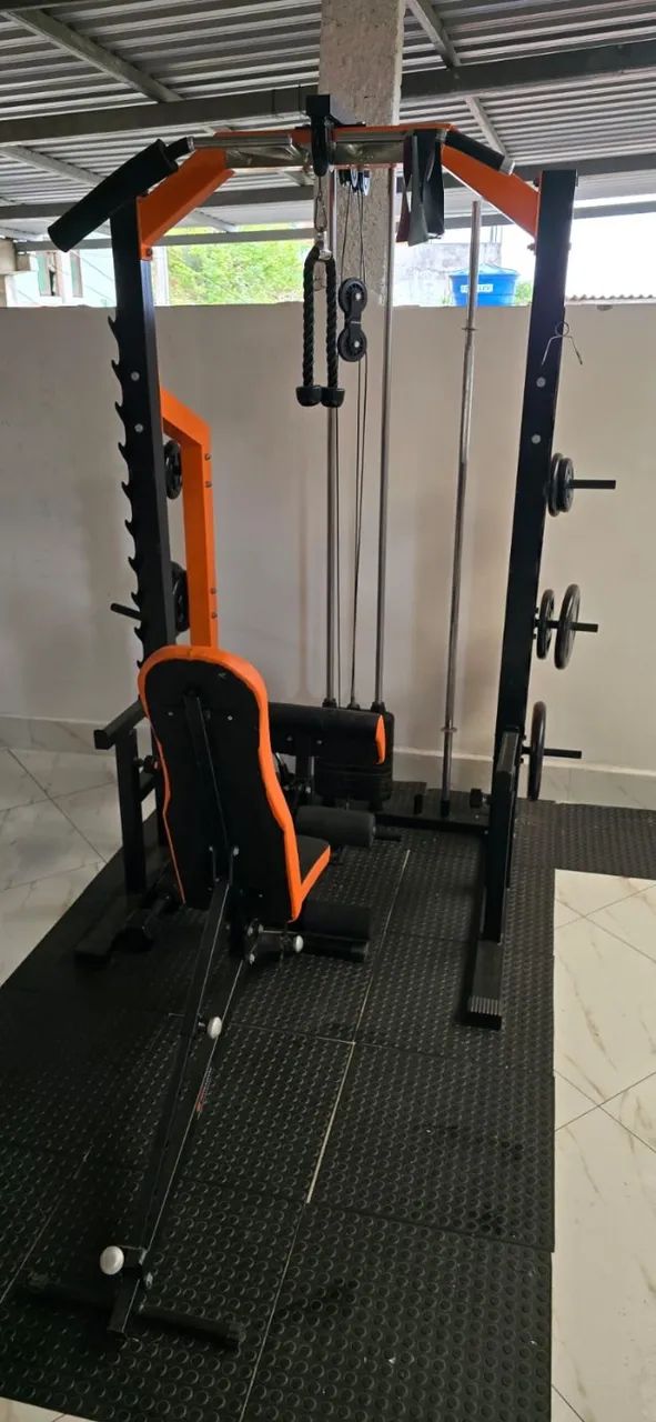 Estação De Musculação Mega Rack Full Com Polia - Foto 5