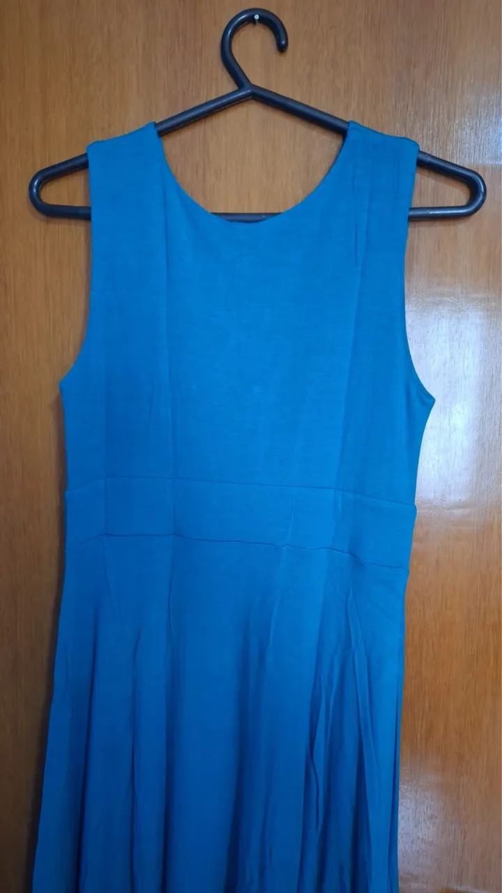 Vestido Azul Longuete 