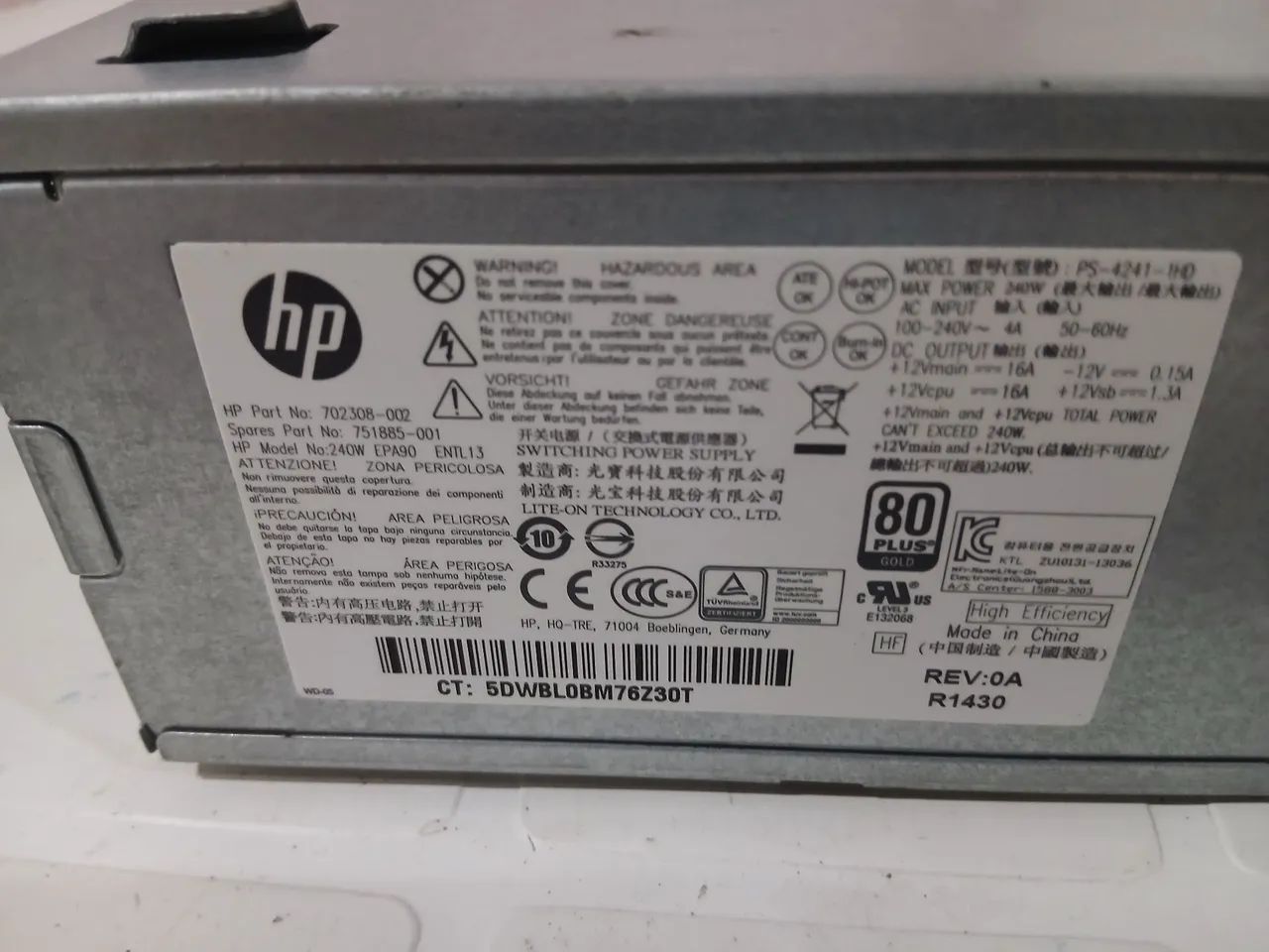 Fonte HP elitedesk 800 G1