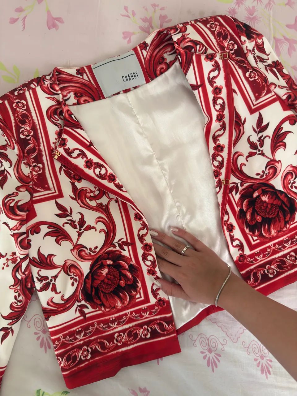 Conjunto Blazer e Saia Estampado Sofisticado - Foto 3