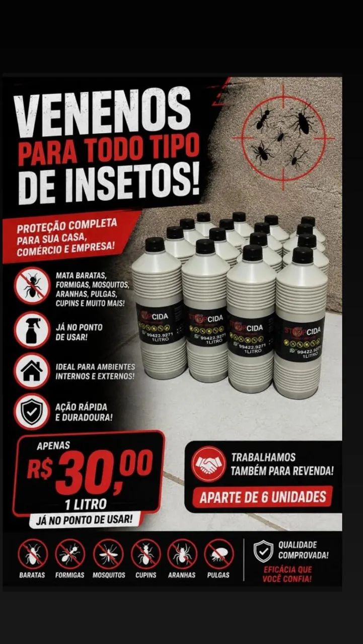 Venenos para todo tipo de insetos 