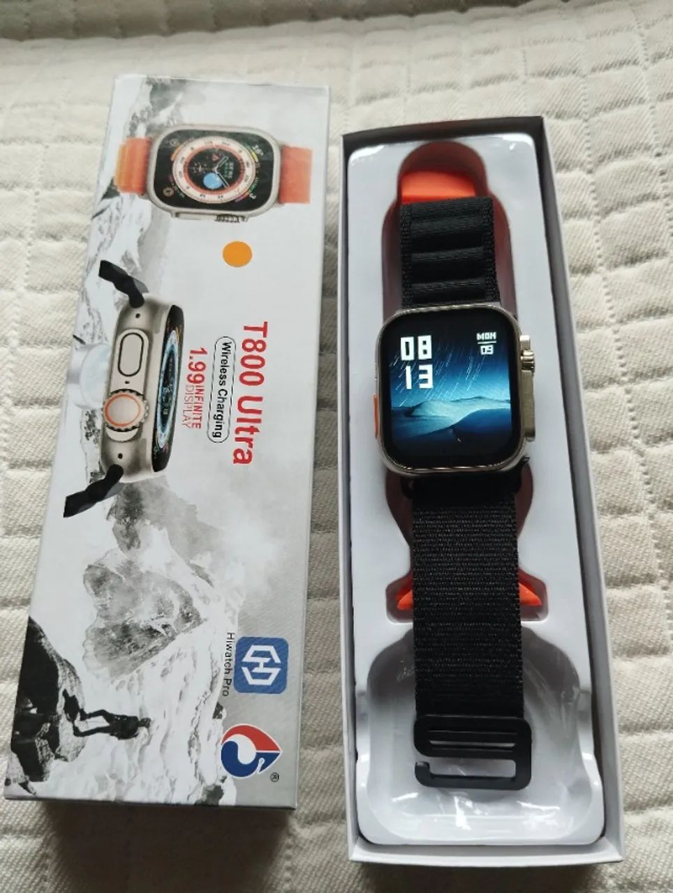 Relógio Smartwatch T800 Ultra Carregamento Wireless 