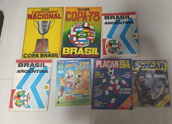 Lote de albuns antigos de copa do mundo 1978 