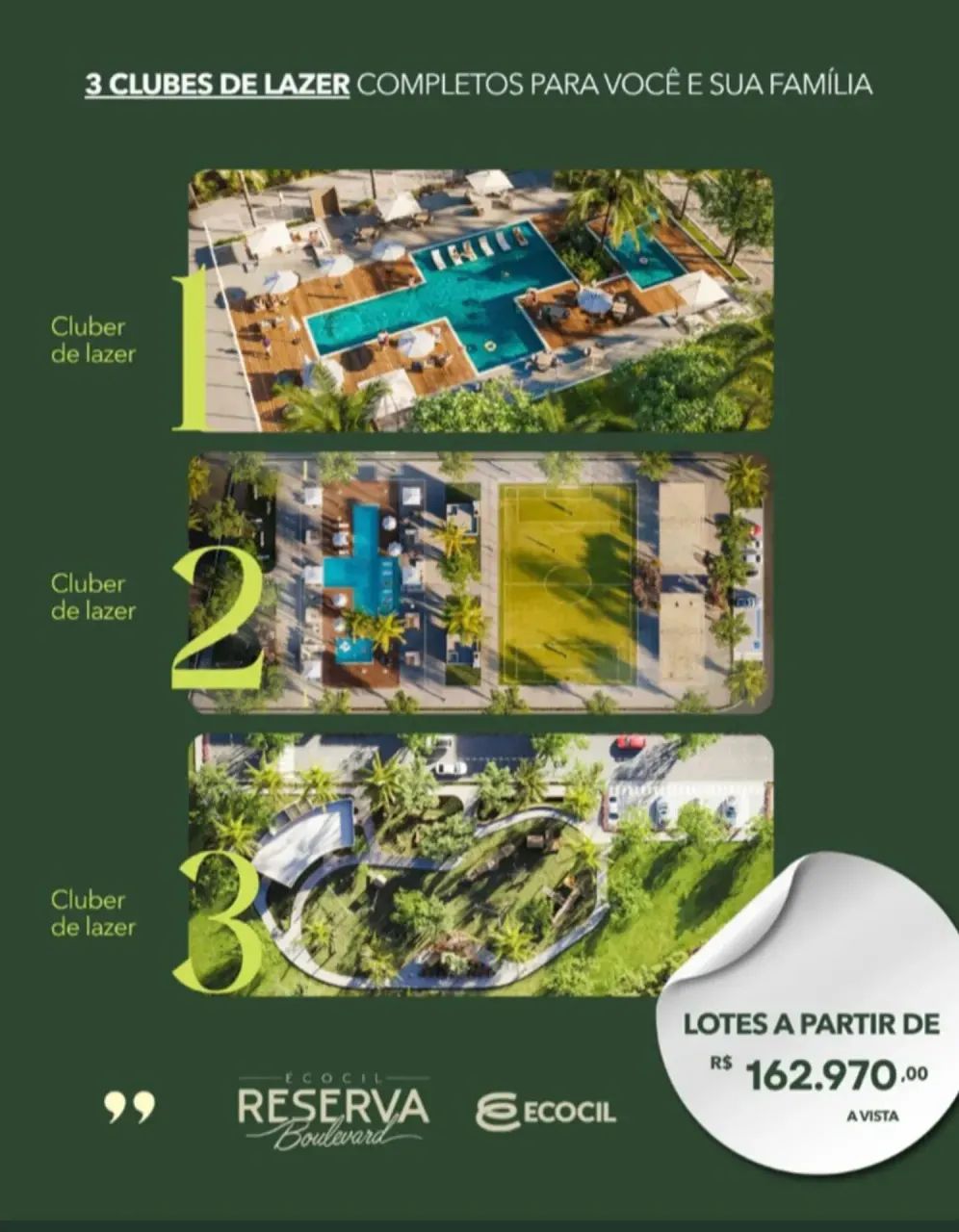 Lançamento ecocil lotes no boleto