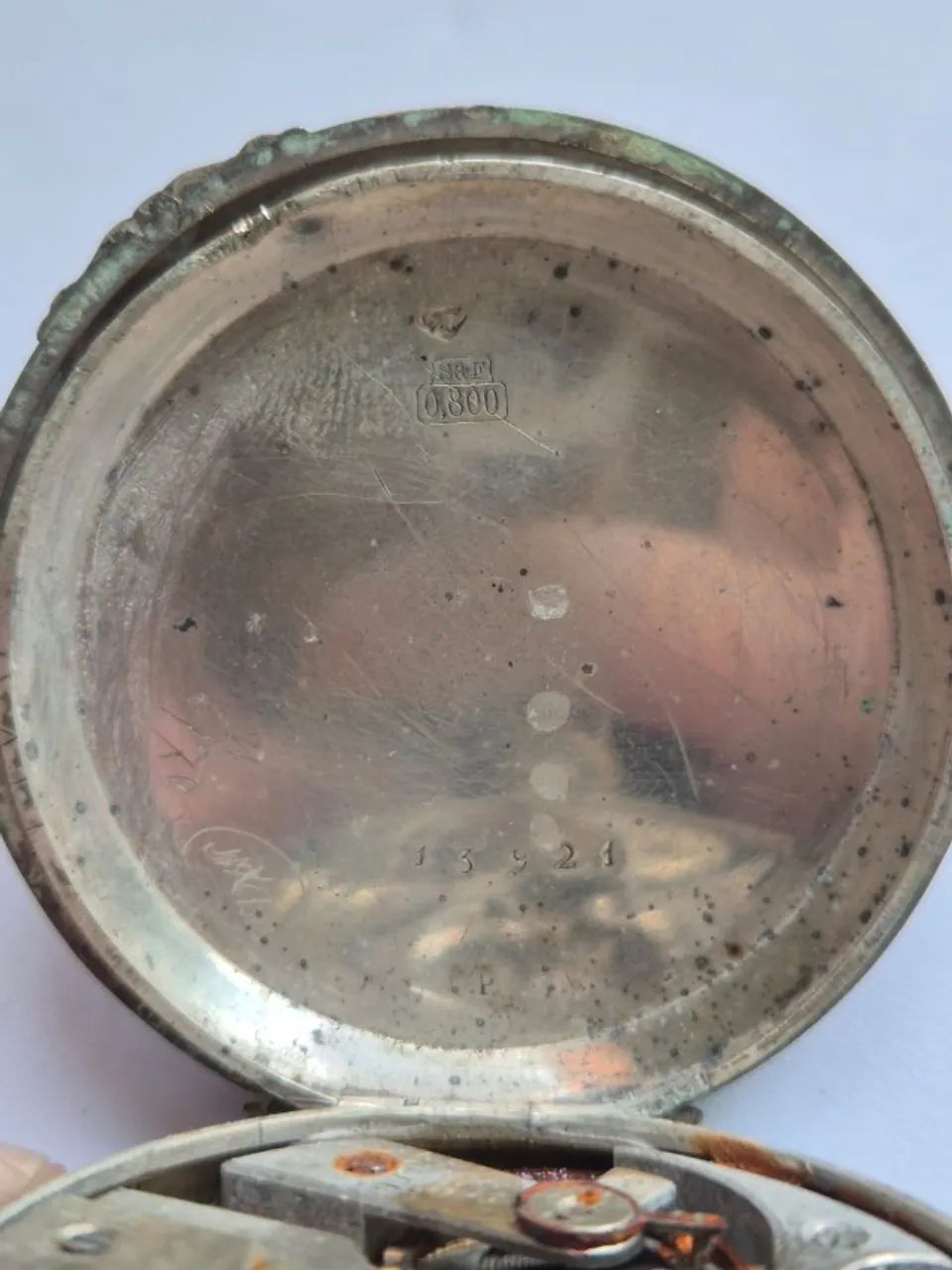 Relógio De Bolso Antigo Prata 800 15 Rubis Funcionando - Foto 4