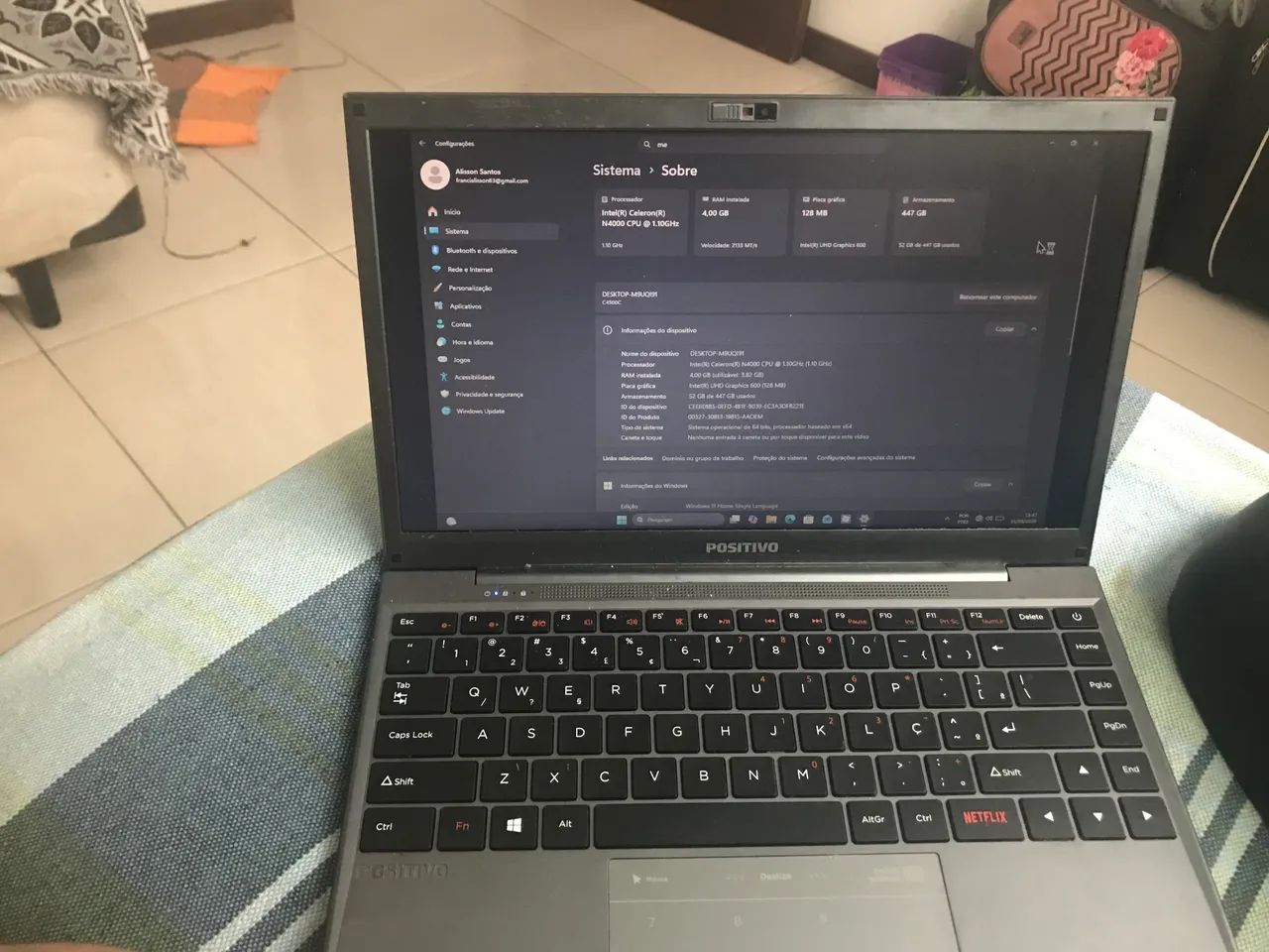 Notebook positivo 
