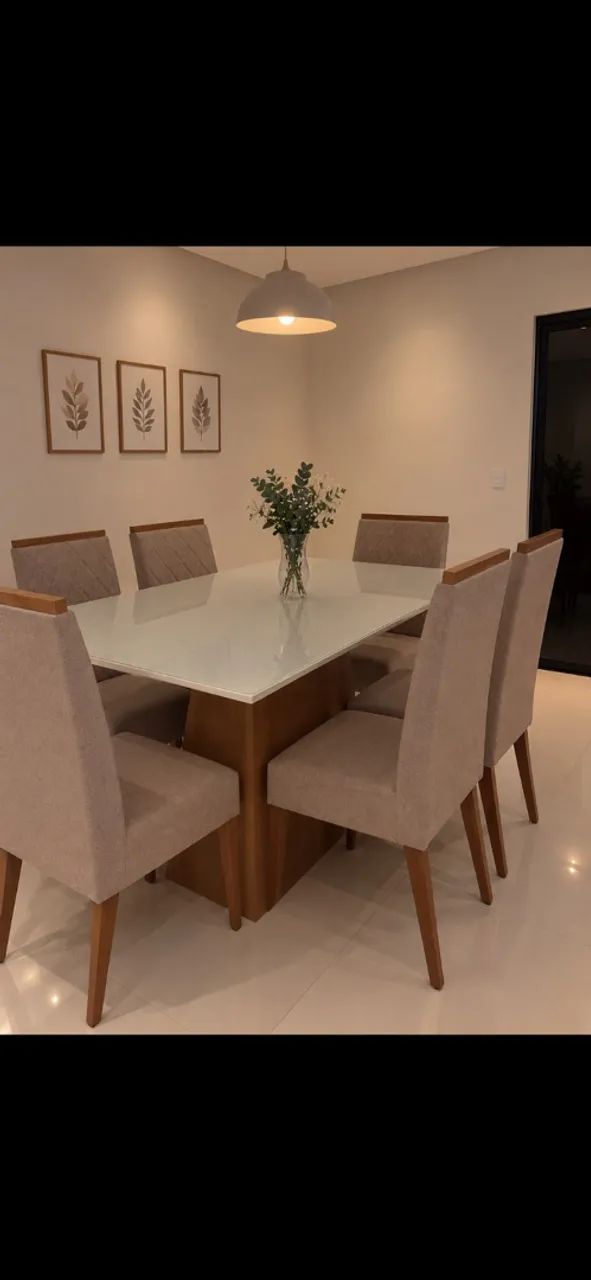 Mesa para sala de jantar 6 cadeiras