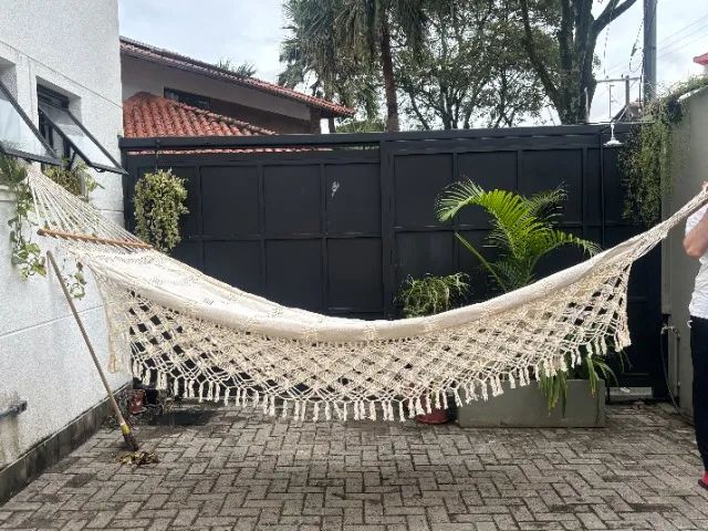 Rede de Dormir Casal Grande com Madeira 4,20m