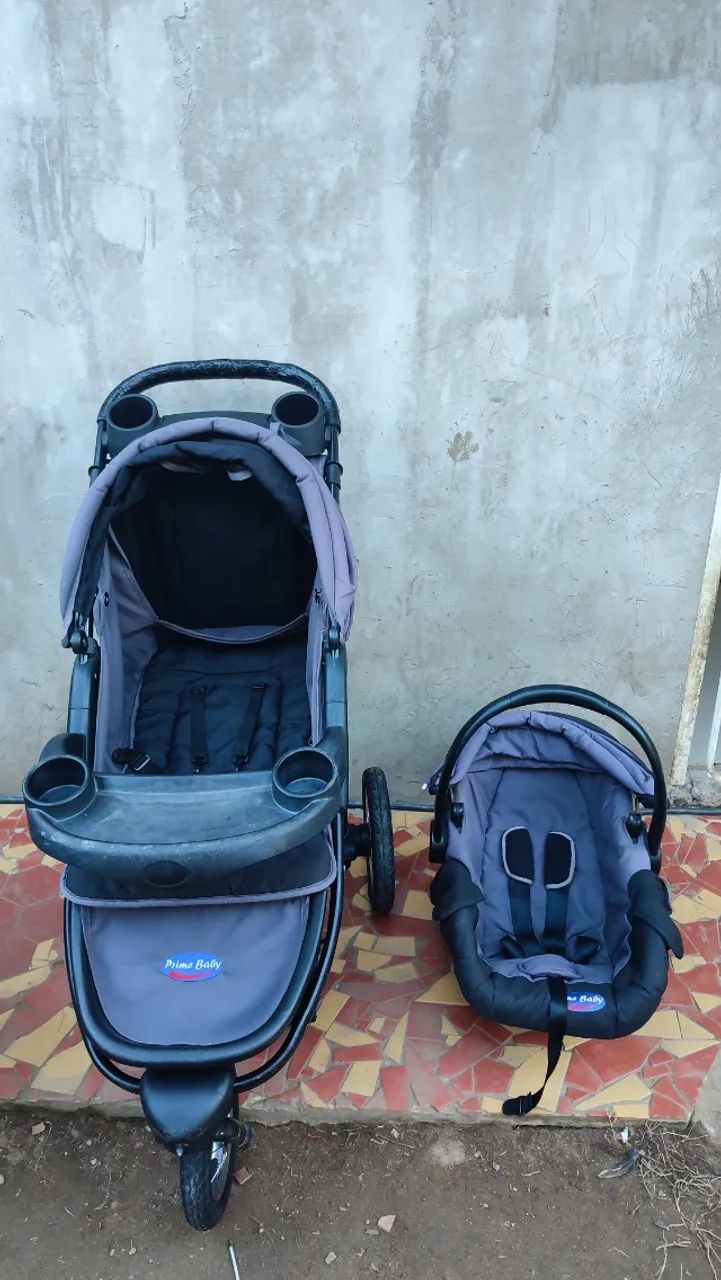 Conjunto completo de carrinho de bebê + bebê conforto 