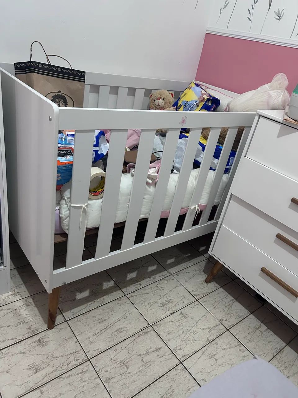Berço mdf + colchão ortobom  - Foto 4