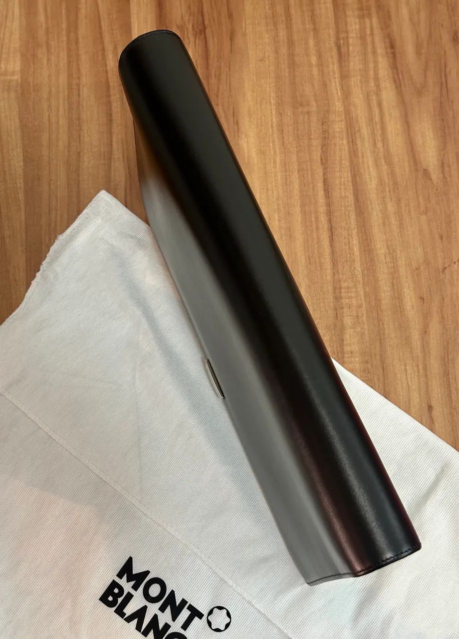Pasta Montblanc original nova envelope em couro - Foto 3