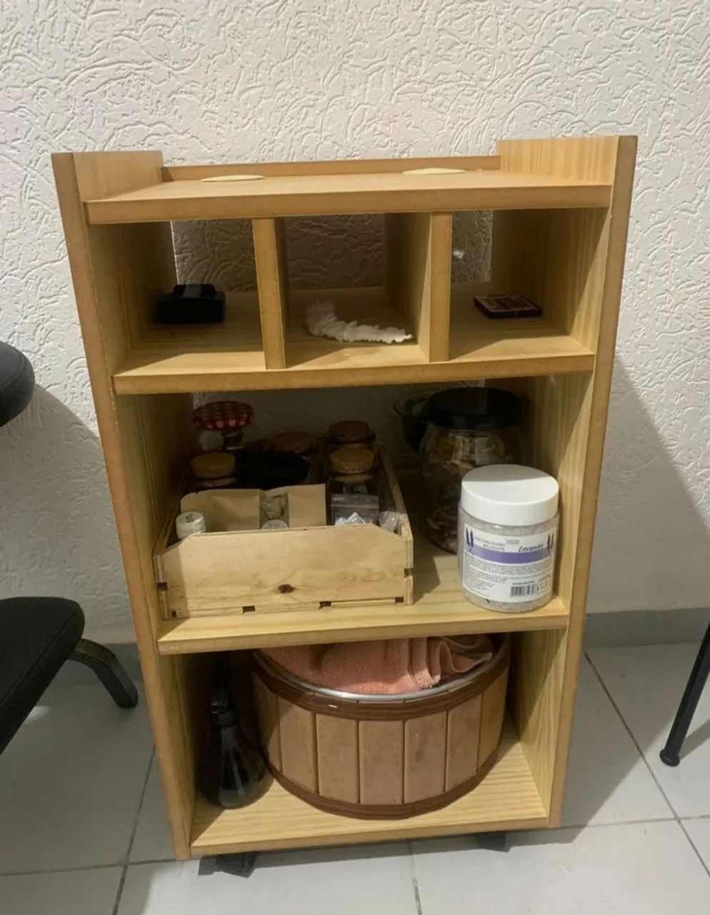 Carrinho auxiliar de madeira  - Foto 2