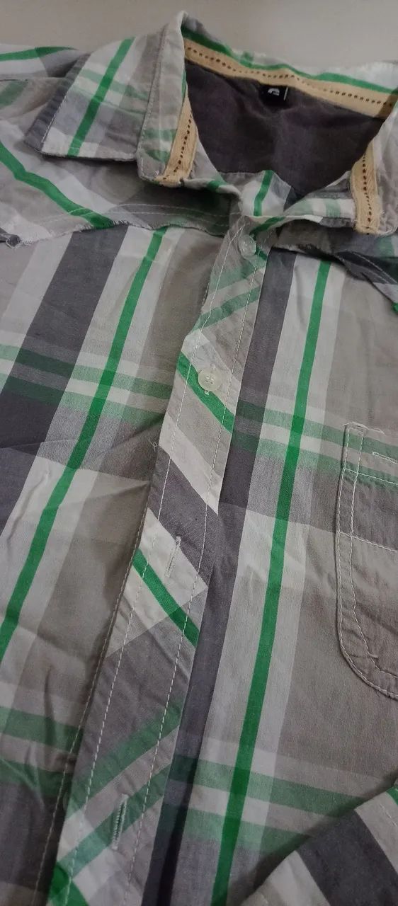 Camisa xadrez manga longa  - Foto 4