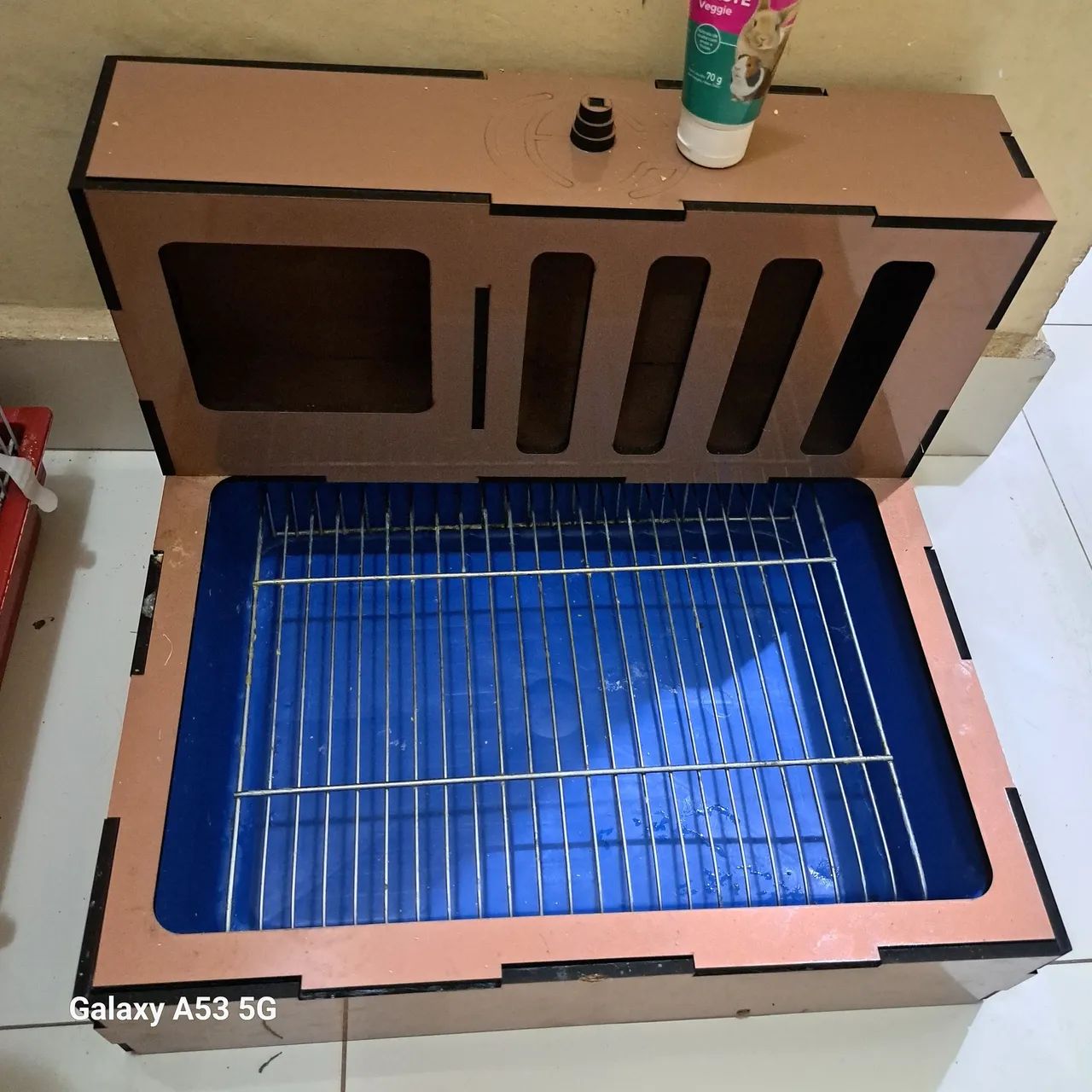 Gaiola e banheiro higiênico para coelho - Foto 3