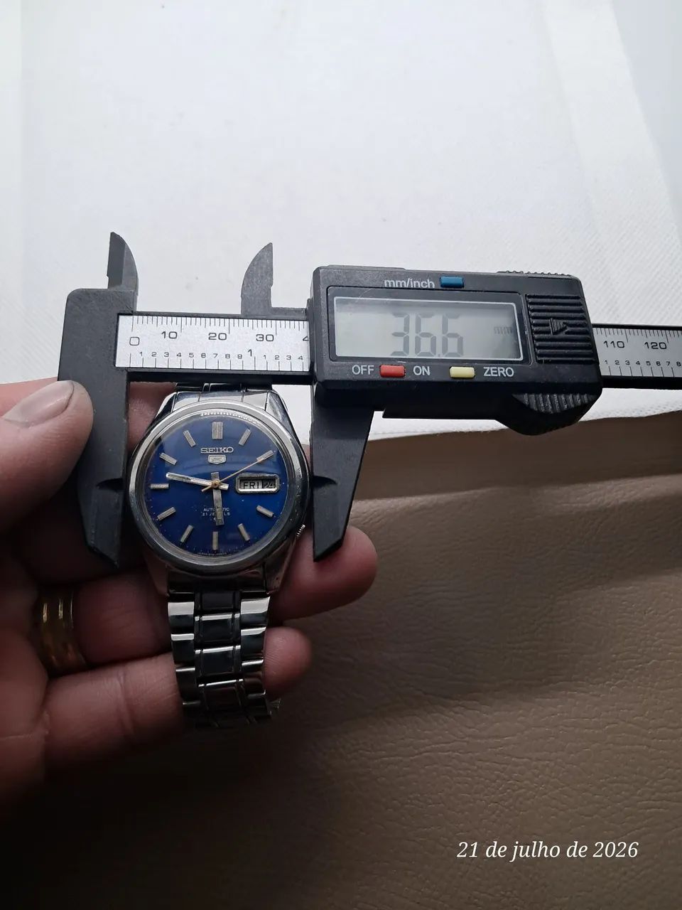 Relogio Seiko 6119 automático azul - Foto 5